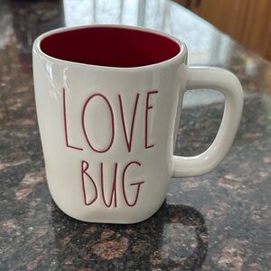 Rae Dunn Love Bug White and Red Mug